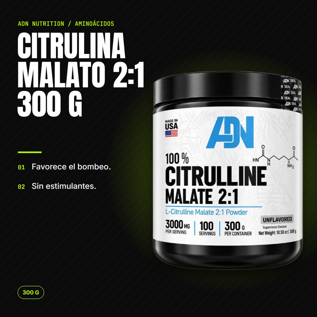 Citrulina Malato 2:1 300 g – beneficios