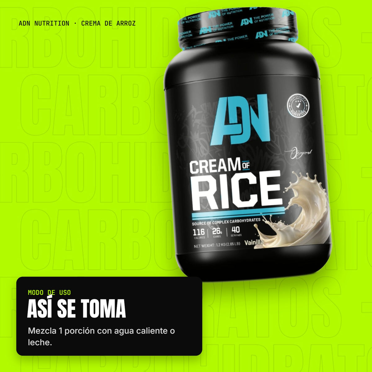 Crema de Arroz – modo de uso