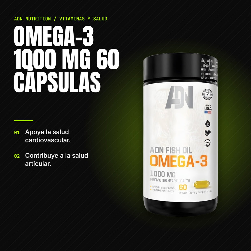 Omega-3 1000 mg 60 cápsulas – beneficios