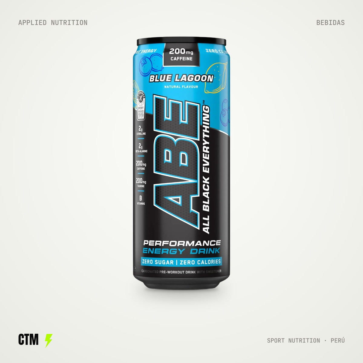 ABE Energy Drink 330 ml – Blue Lagoon
