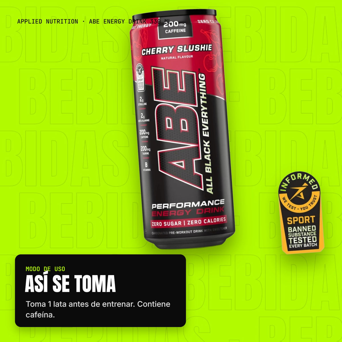 ABE Energy Drink 330 ml – modo de uso