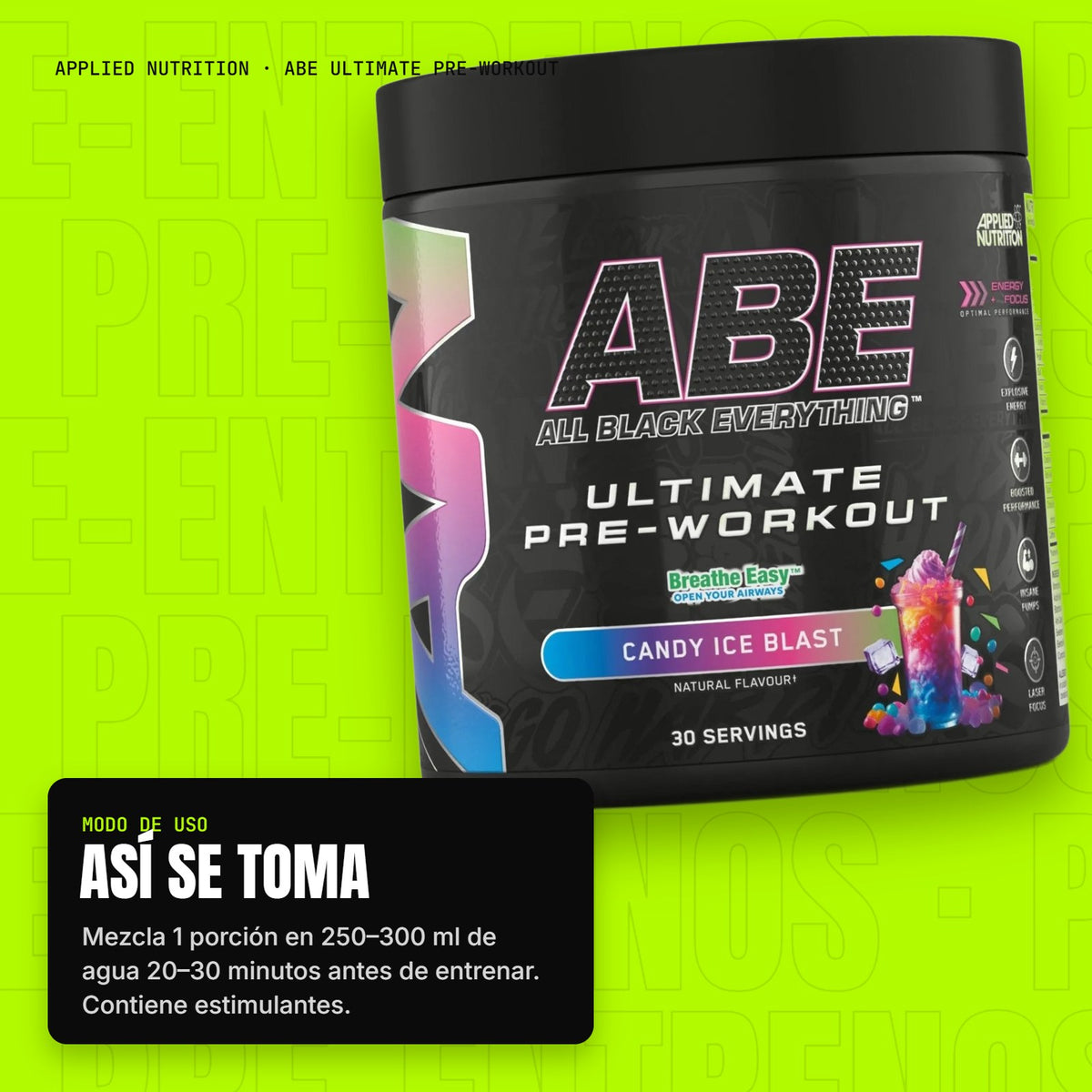 ABE Ultimate Pre-Workout – modo de uso