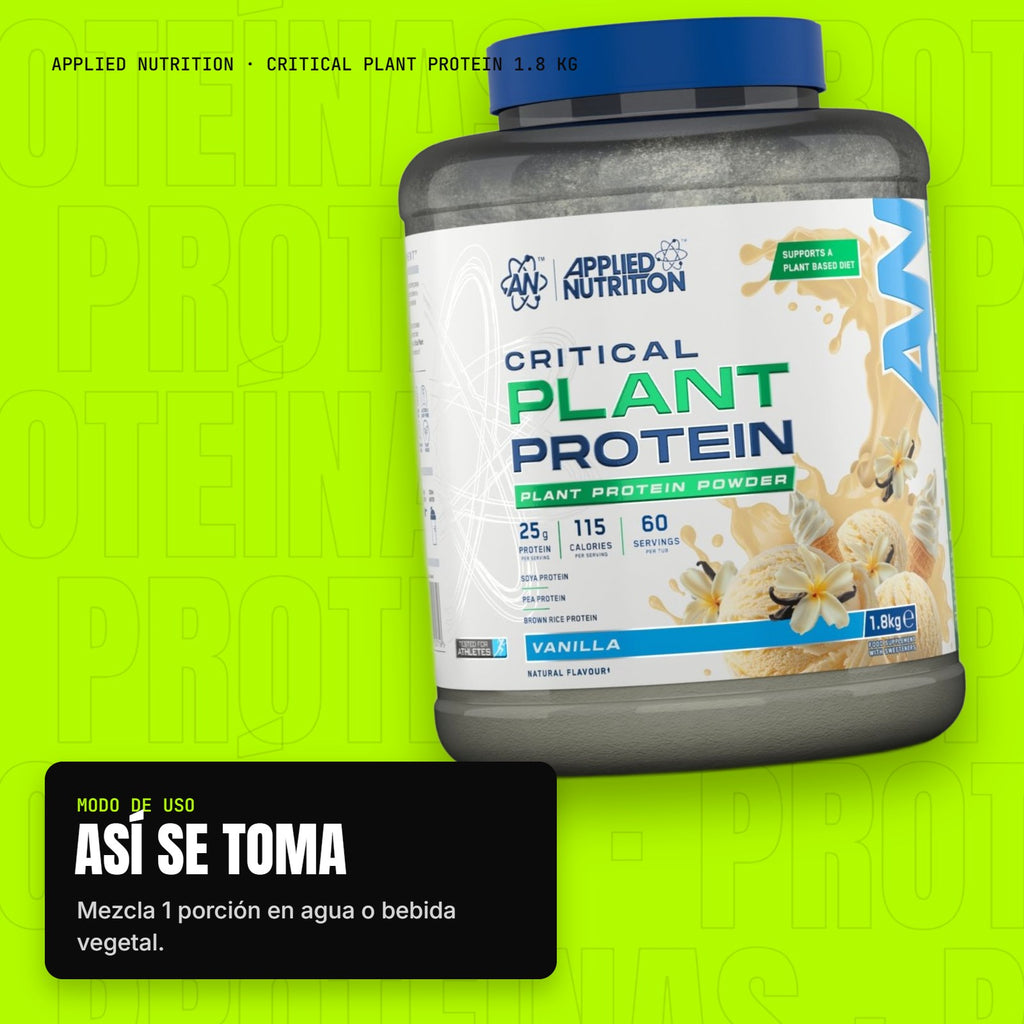 Critical Plant Protein 1.8 kg – modo de uso