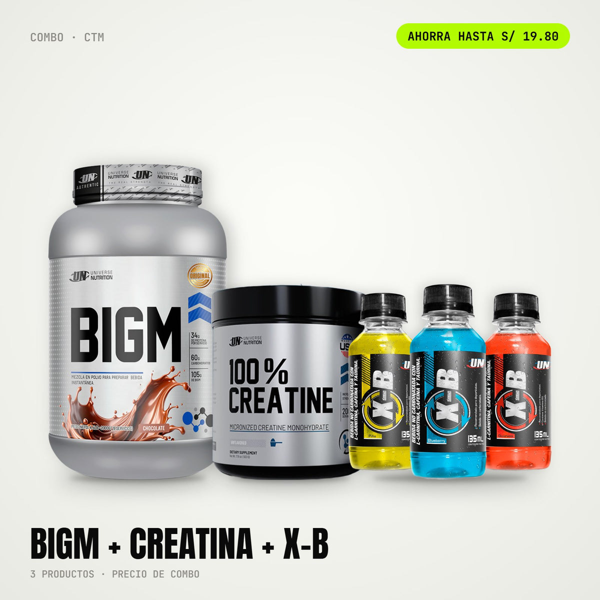 Combo BigM + Creatina + X-B