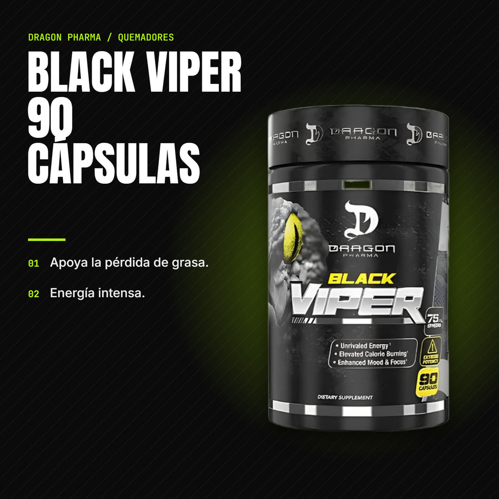 Black Viper 90 cápsulas – beneficios
