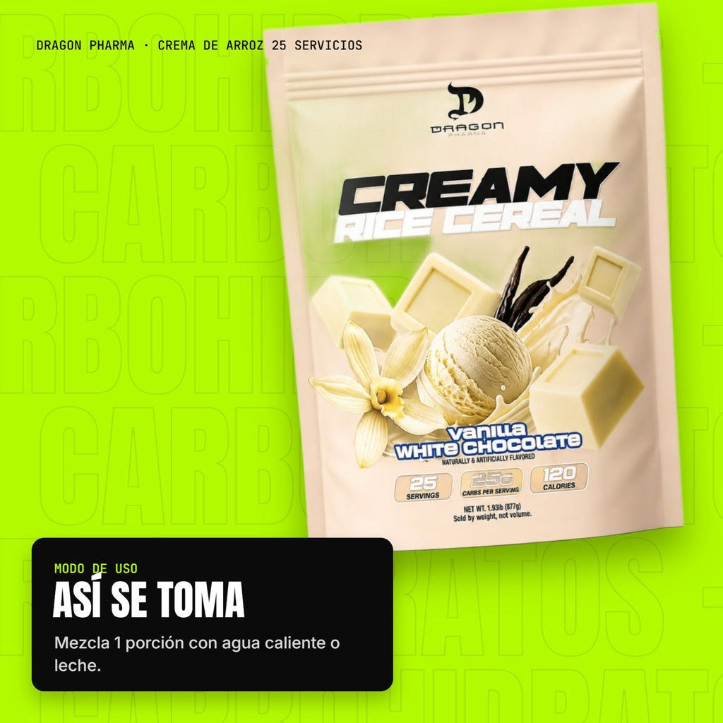 Crema de Arroz 25 servicios – modo de uso