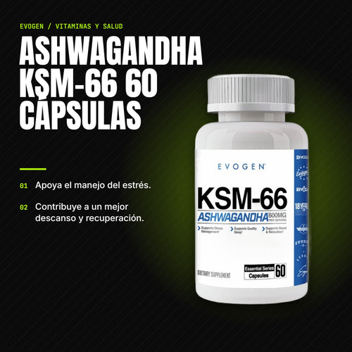 Ashwagandha KSM-66 60 cápsulas – beneficios