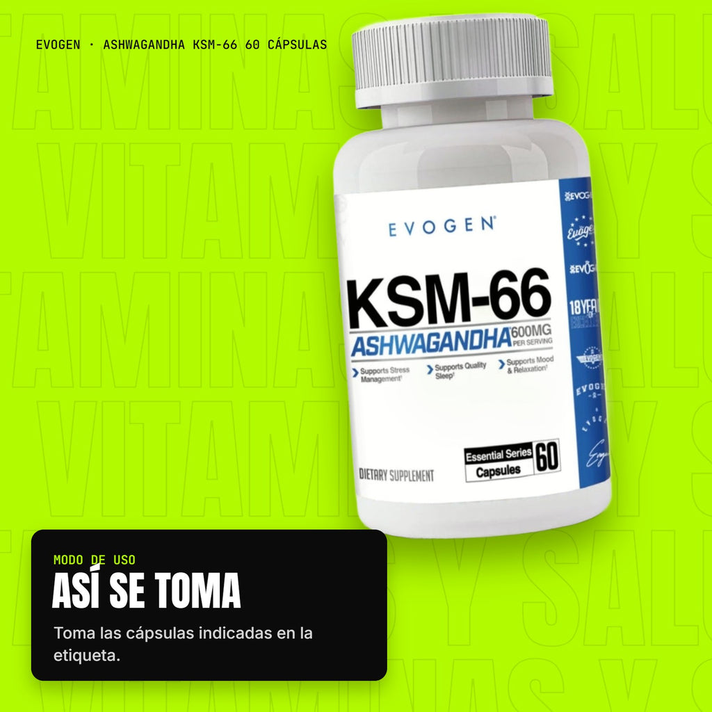 Ashwagandha KSM-66 60 cápsulas – modo de uso