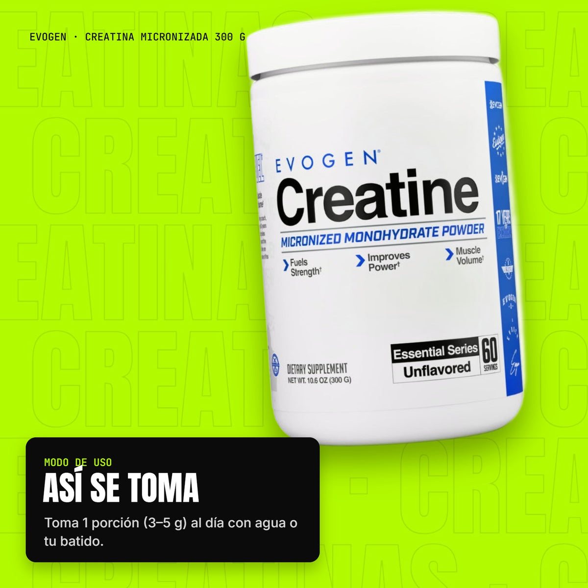Creatina Micronizada 300 g – modo de uso