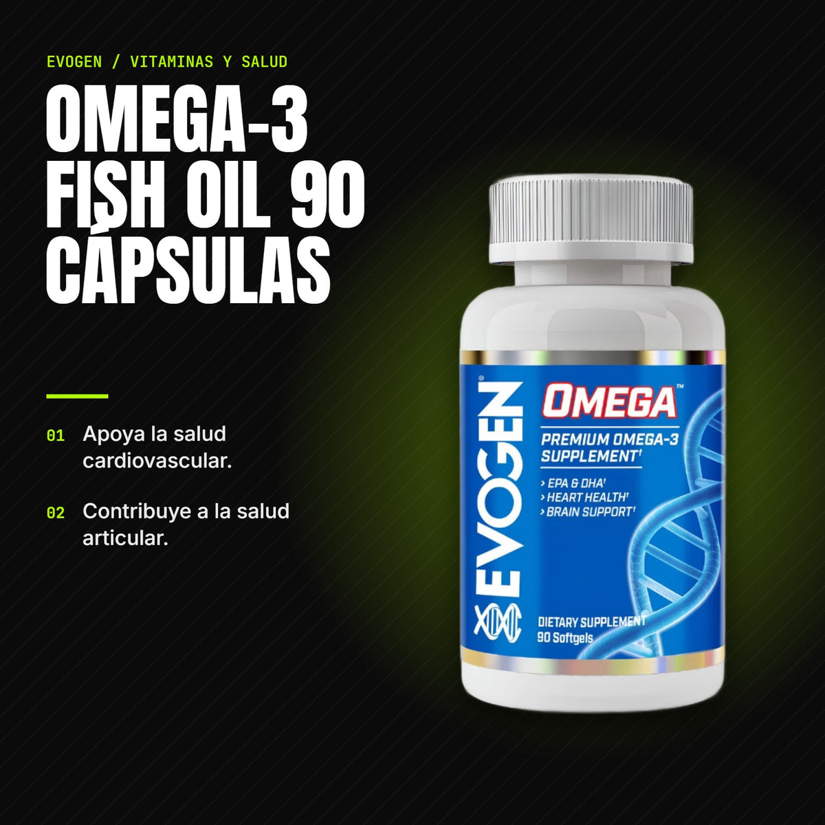 Omega-3 Fish Oil 90 cápsulas – beneficios