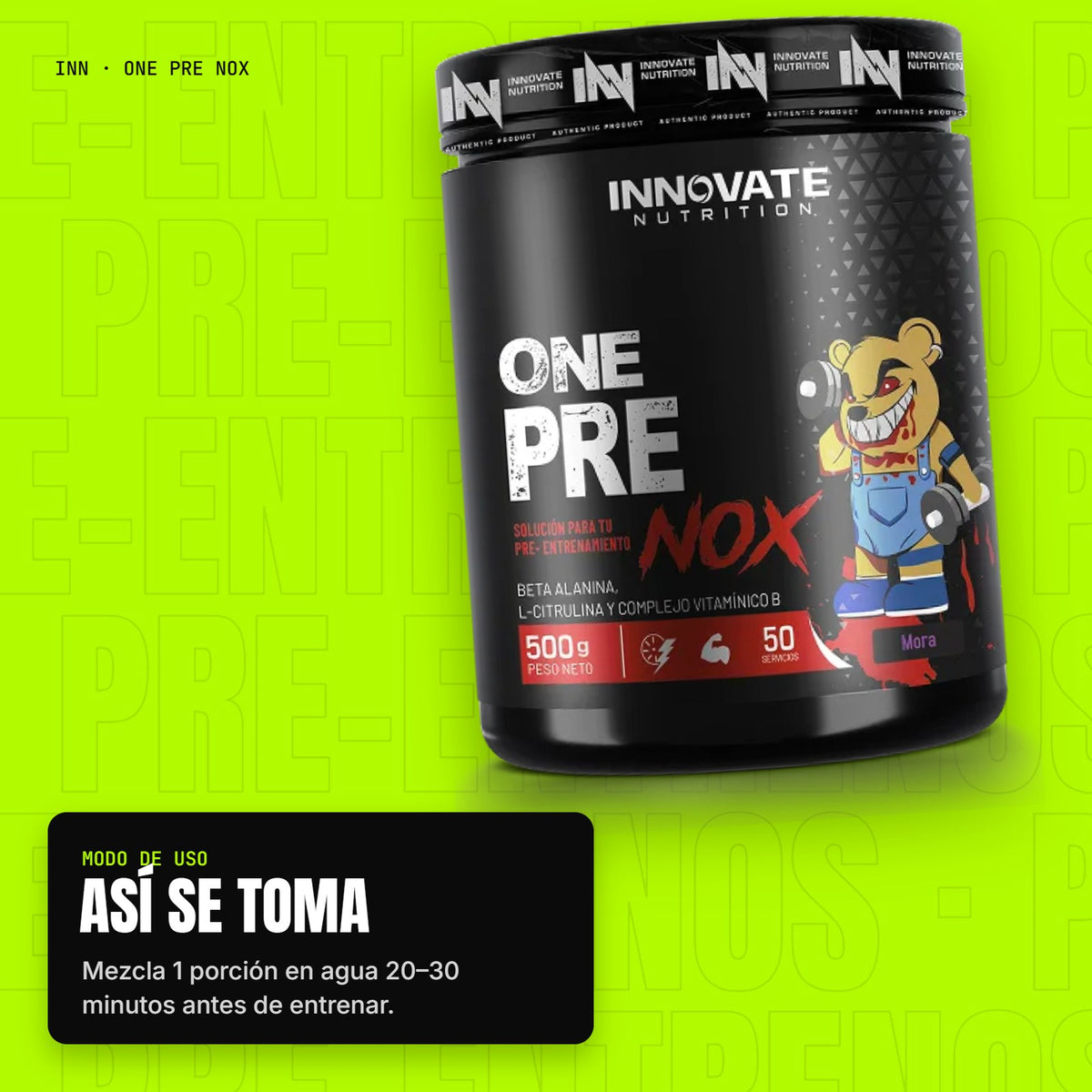 One Pre Nox – modo de uso