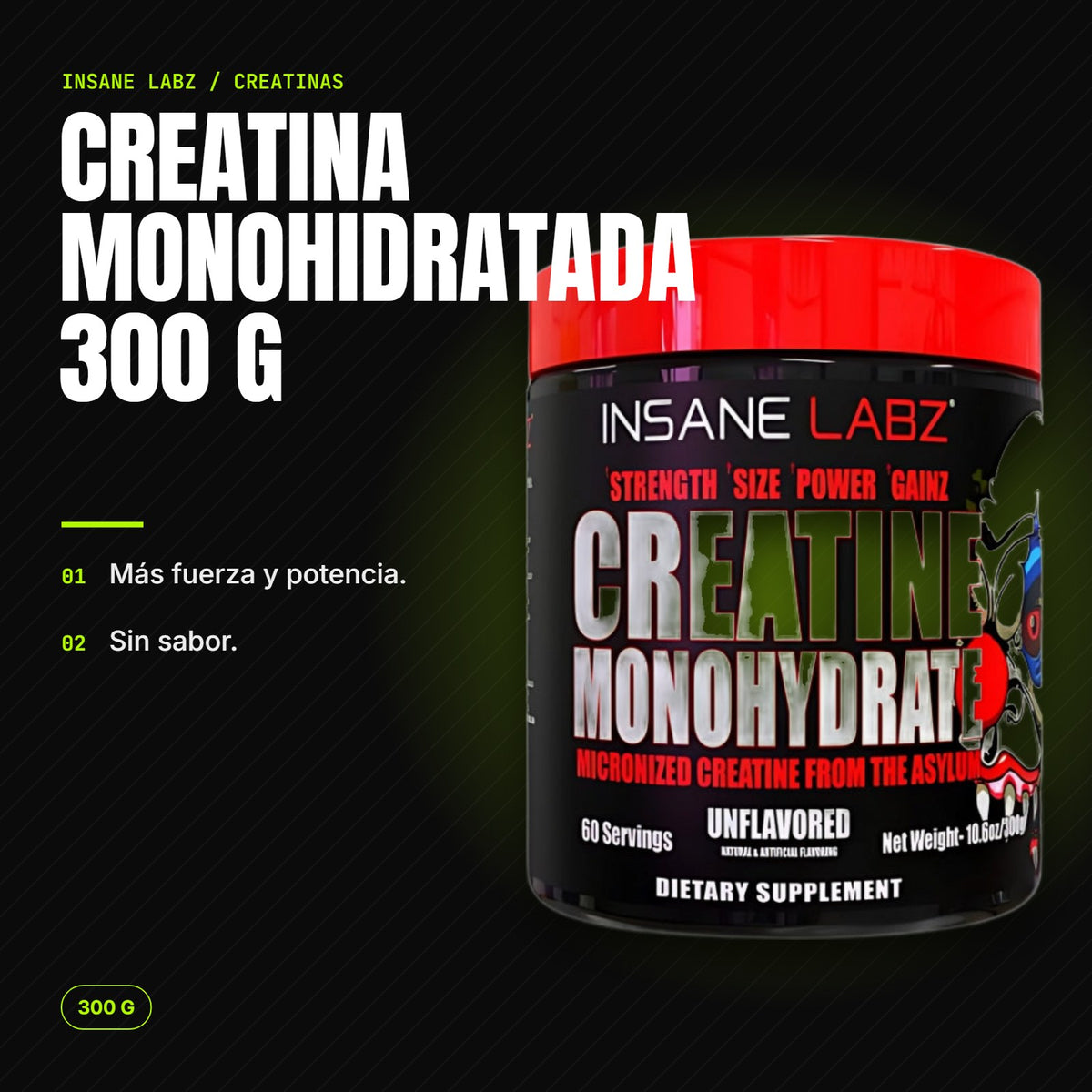 Creatina Monohidratada 300 g – beneficios