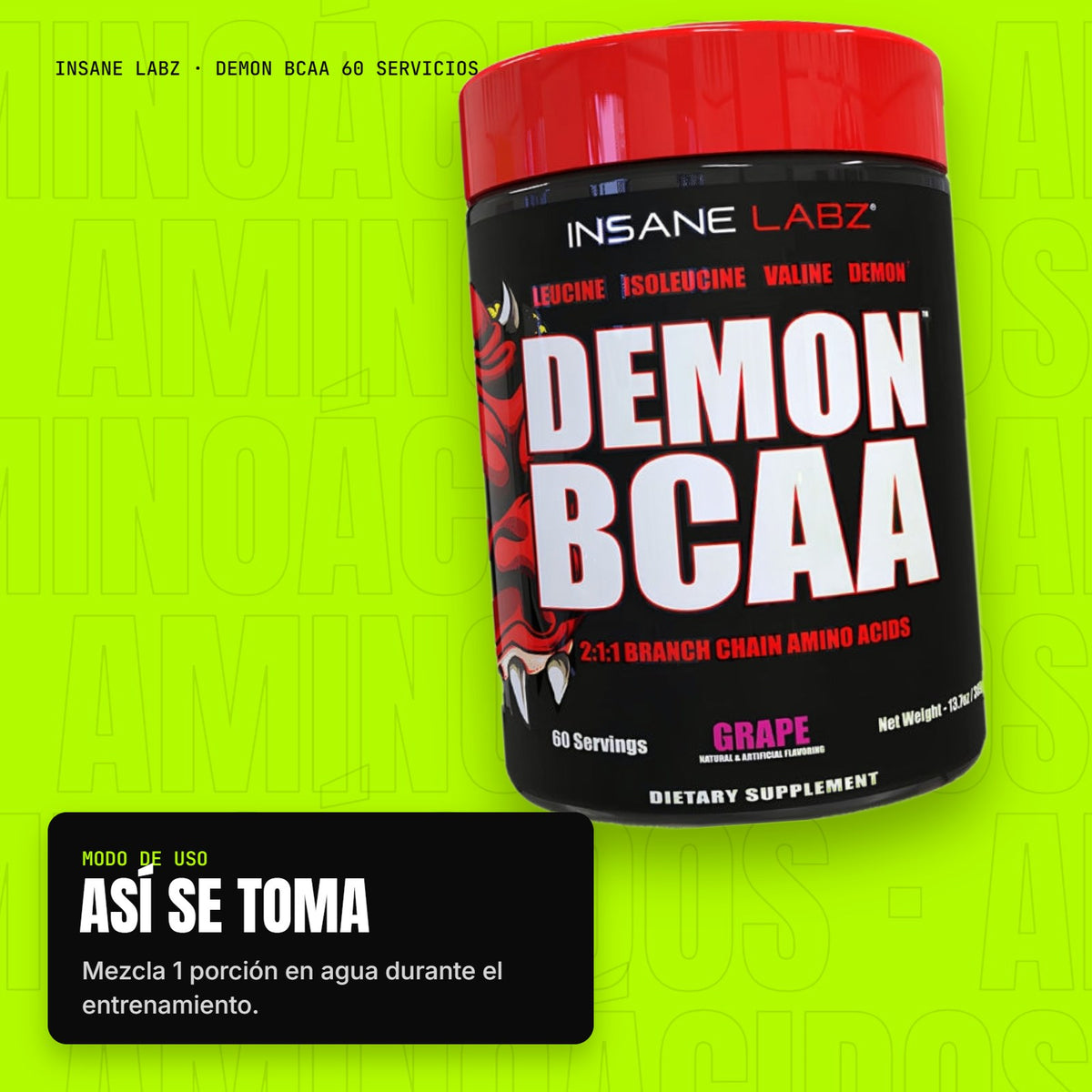 Demon BCAA 60 servicios – modo de uso