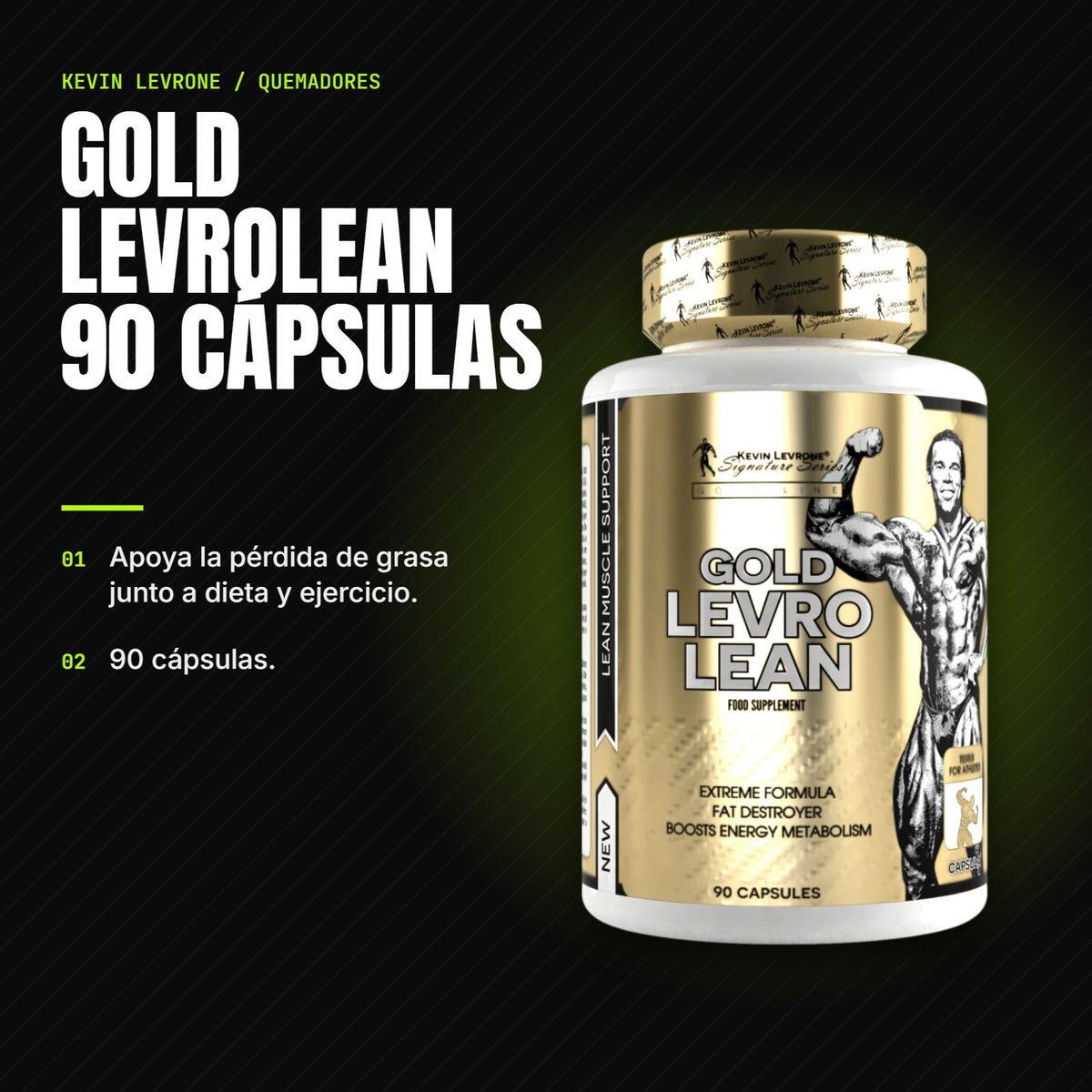 Gold LevroLean 90 cápsulas – beneficios