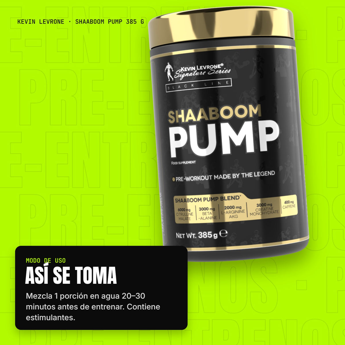 Shaaboom Pump 385 g – modo de uso