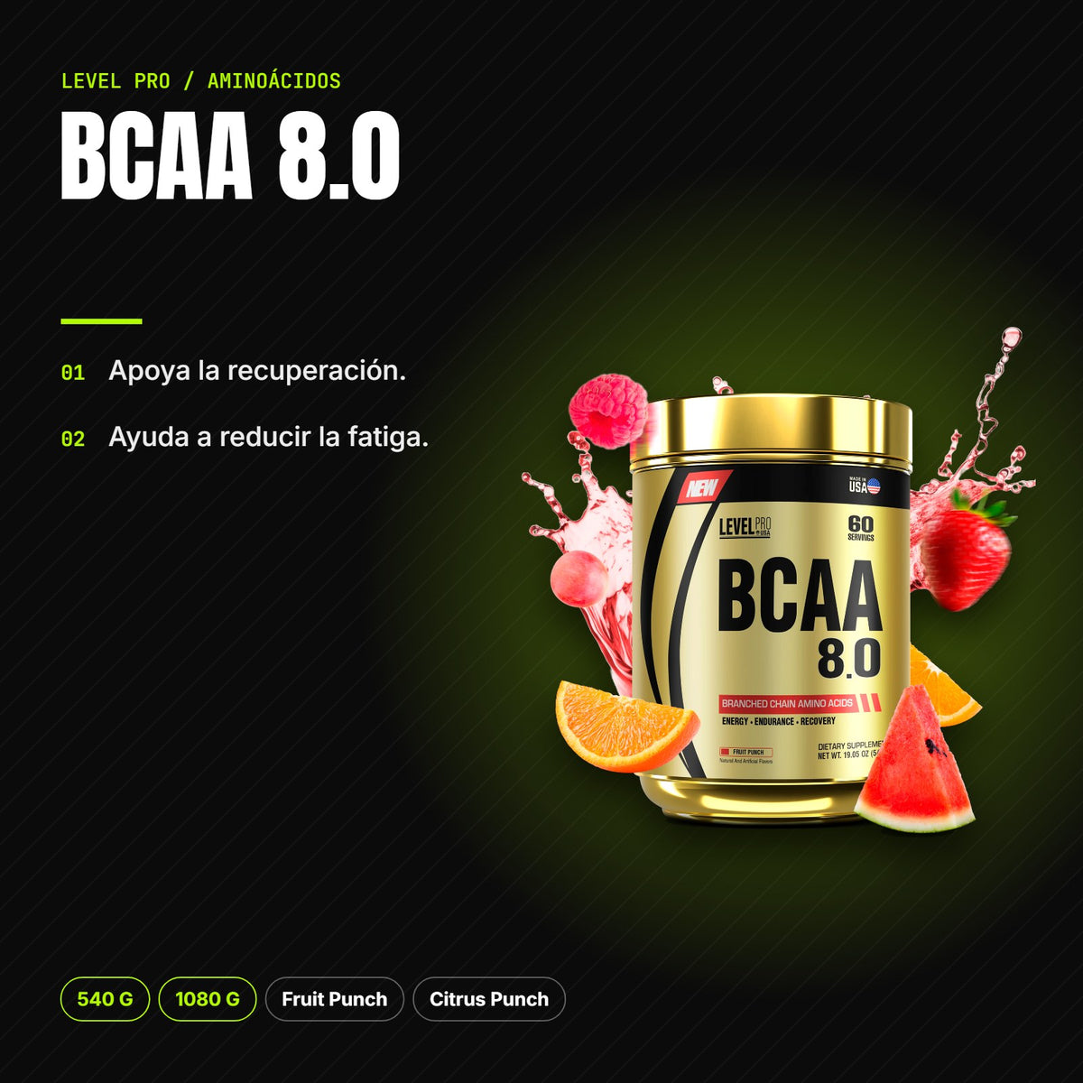 BCAA 8.0 – beneficios