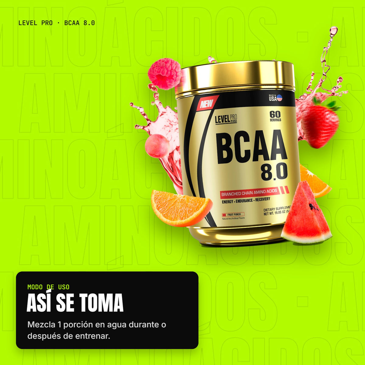 BCAA 8.0 – modo de uso