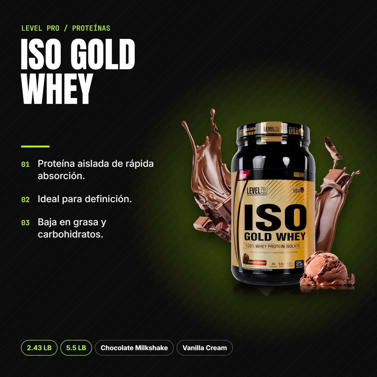 Iso Gold Whey – beneficios