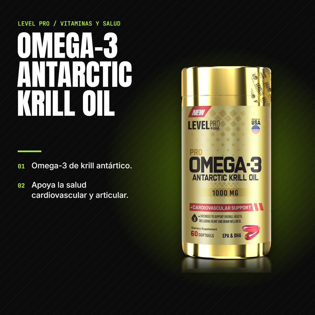 Omega-3 Antarctic Krill Oil – beneficios
