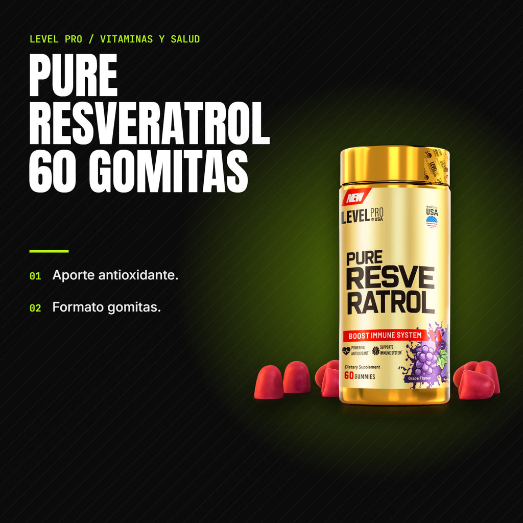 Pure Resveratrol 60 gomitas – beneficios