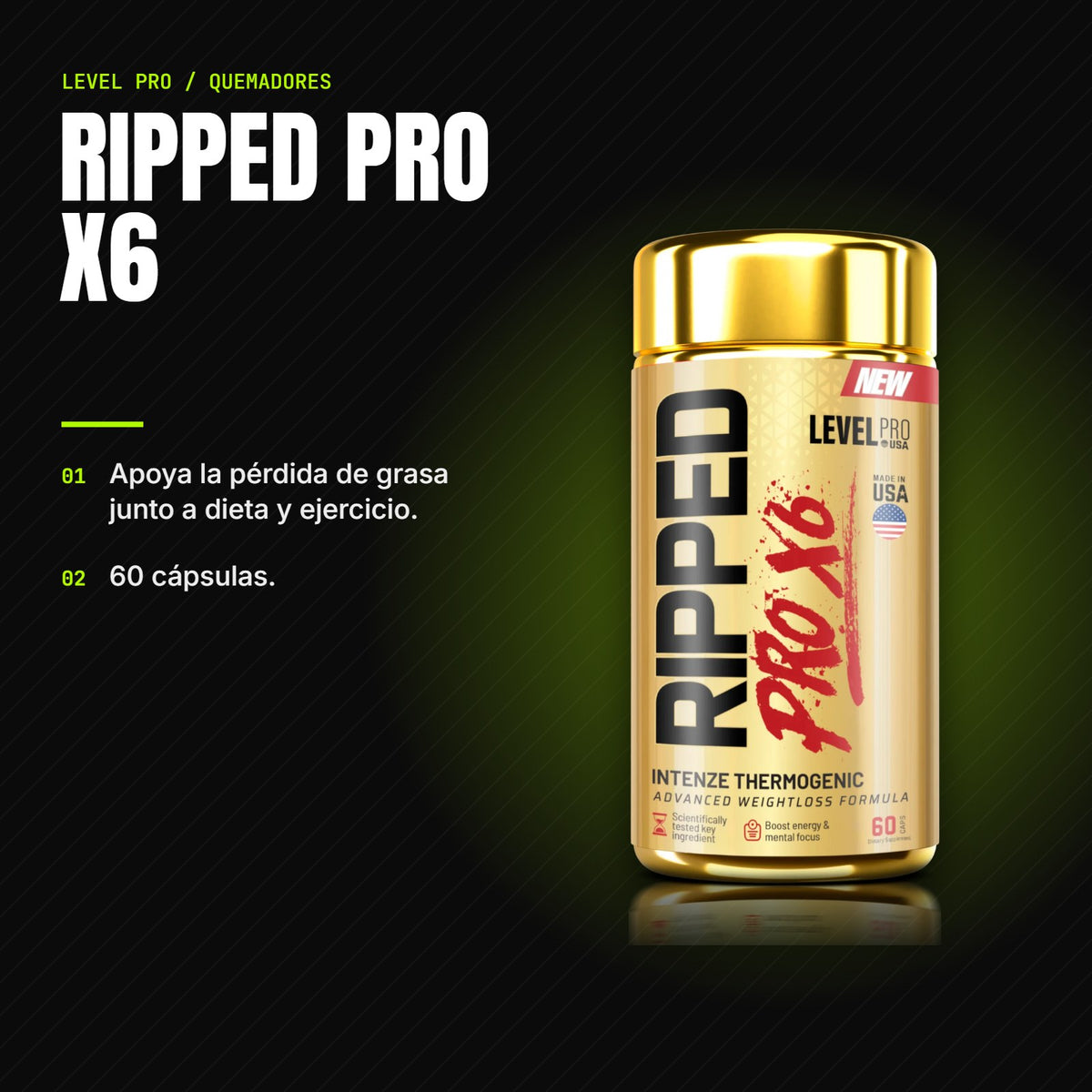 Ripped Pro X6 – beneficios