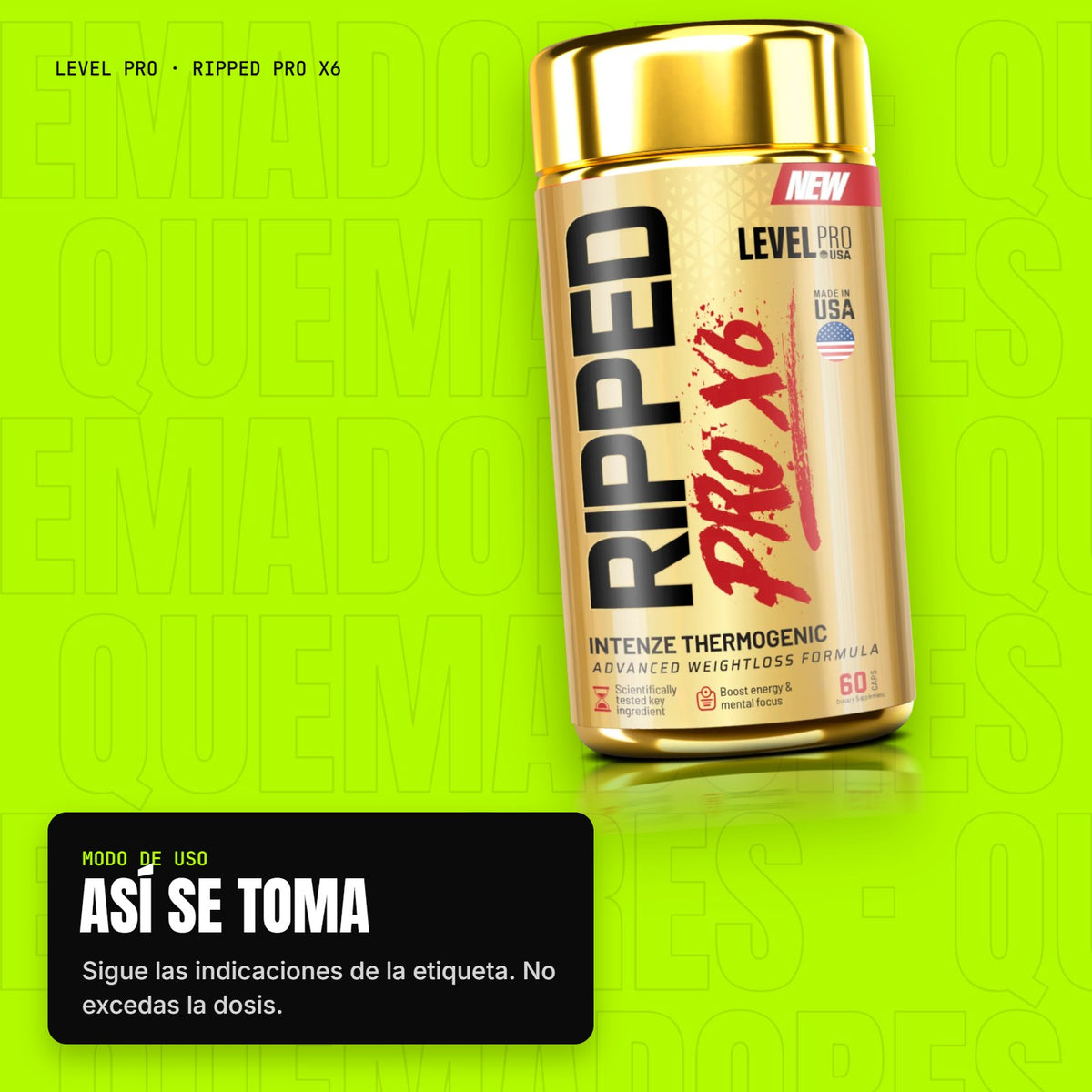 Ripped Pro X6 – modo de uso