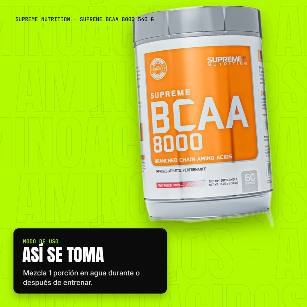 Supreme BCAA 8000 540 g – modo de uso