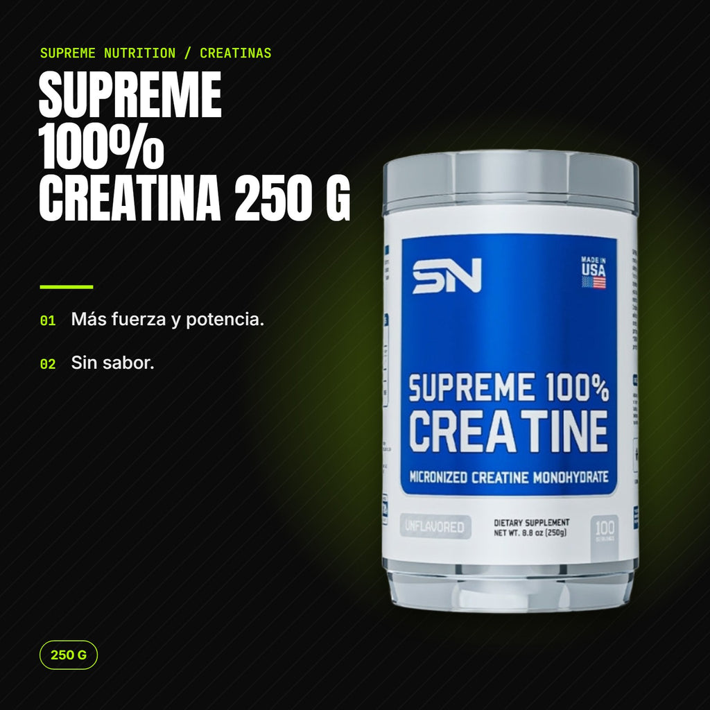 Supreme 100% Creatina 250 g – beneficios