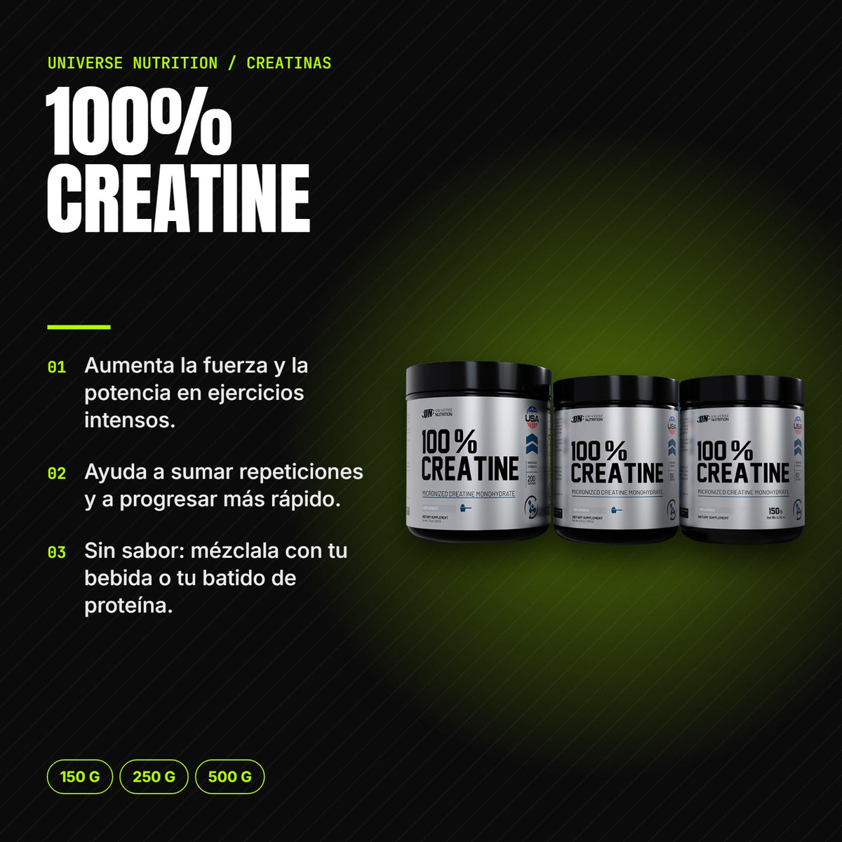 100% Creatine – beneficios
