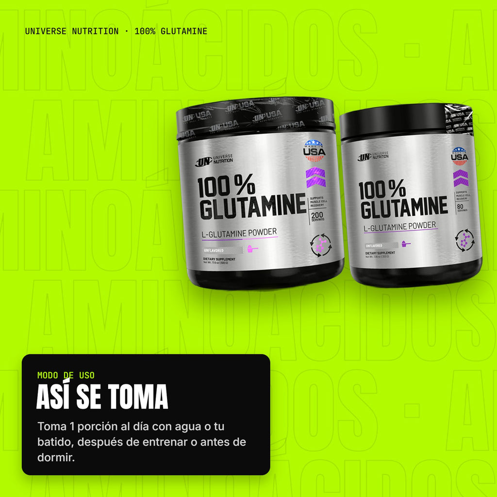 100% Glutamine – modo de uso